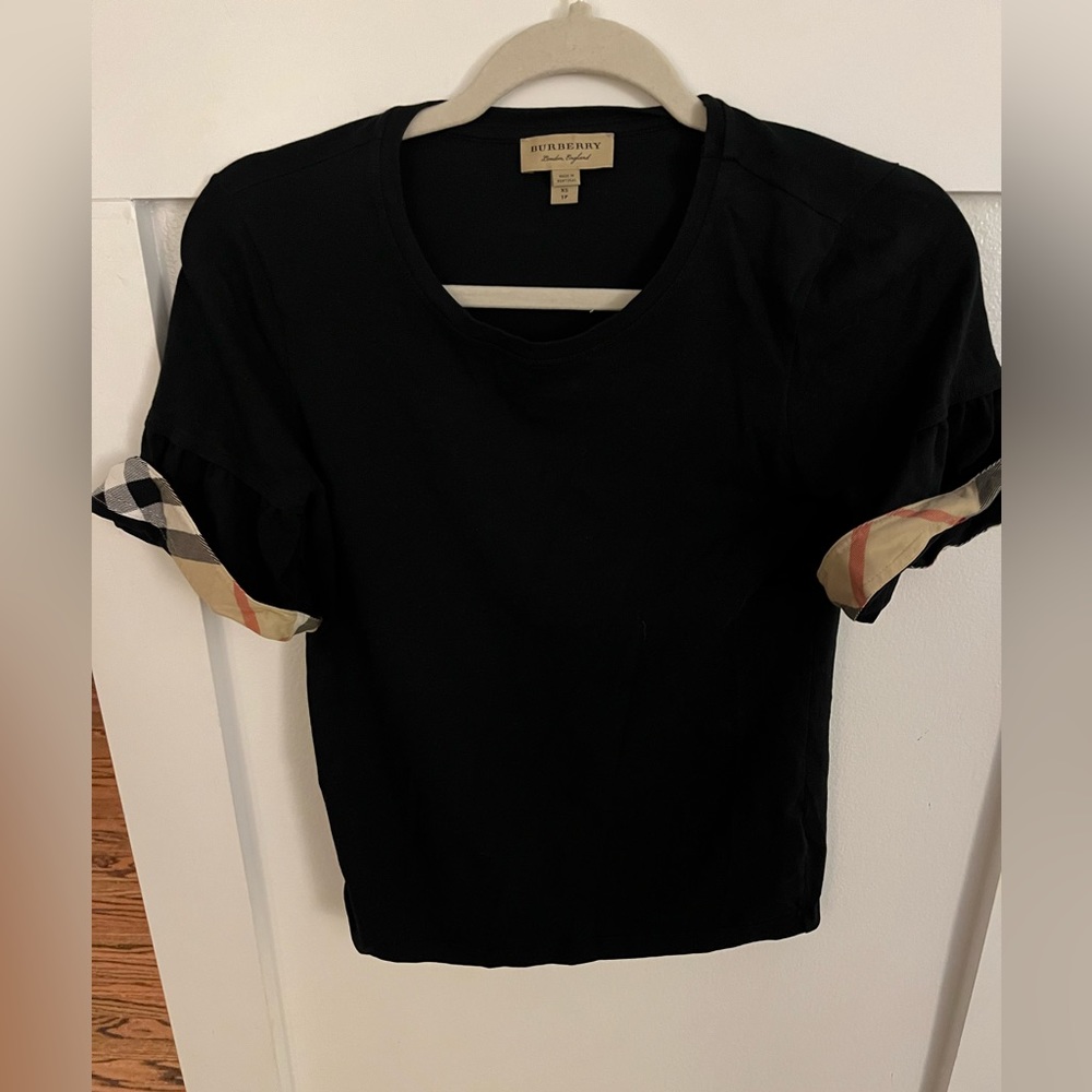 Black Womens Burberry Tshirt XS